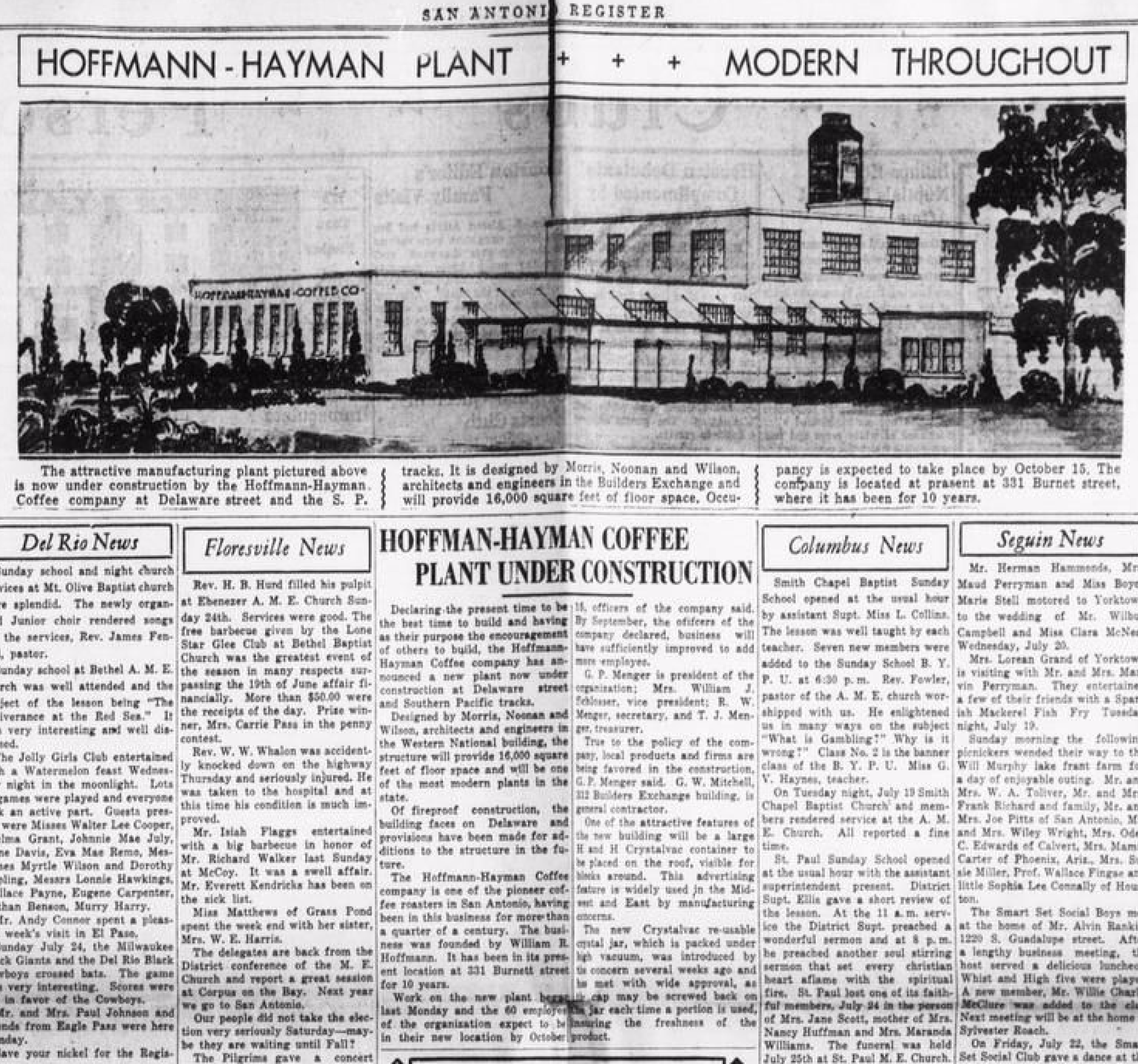 San Antonio Register on Friday, July 29, 1932